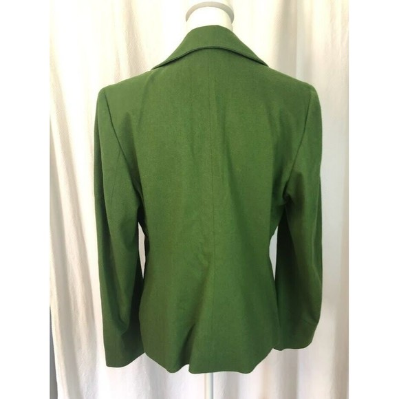 Gerard Darel Women's 44 Wool and Cashmere Blend Green Blazer Made in France - Picture 3 of 3